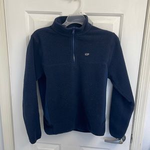 Kids size L (16) vineyard vines half zip pullover navy blue fleece